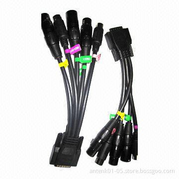 VGA Cables with D-sub and XLR Connector, Customized Colors Accepted